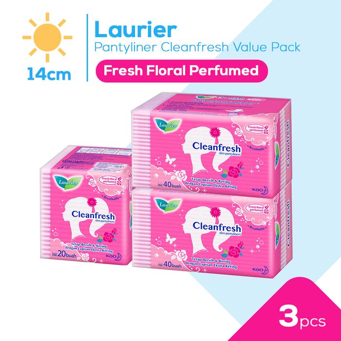 Gambar Laurier Clean Fresh Value Pack - Pantyliner Perfumed 14cm dari KAO Indonesia undefined Tokopedia