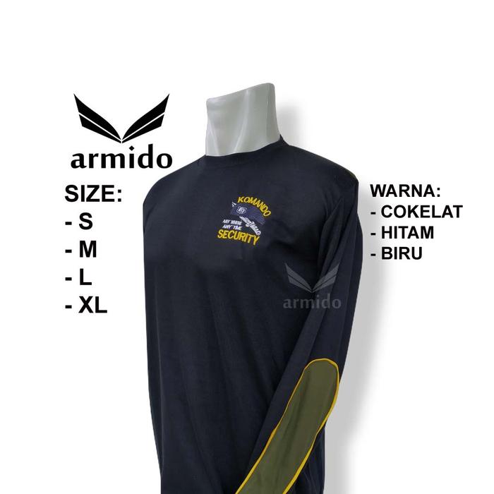 Gambar KAOS SECURITY LENGAN PANJANG | BAJU SECURITY / SATPAM LENGAN PANJANG - Hitam, M dari Armido Tactical ID undefined Tokopedia