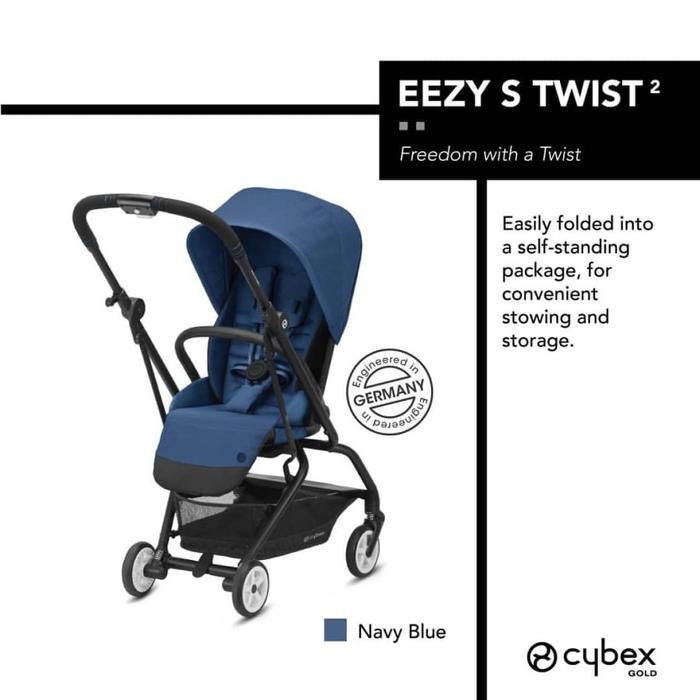 Gambar Stroller Cybex Eezy S Twist 2 Cabin Size Original New / Kereta Dorong - Navy Blue dari Studio Dua Delapan undefined Tokopedia
