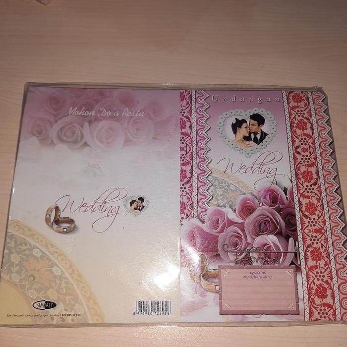 Gambar Kartu Undangan Nikah 1 pak isi 50 (19cm x 26.5cm) dari D888_NEW undefined Tokopedia