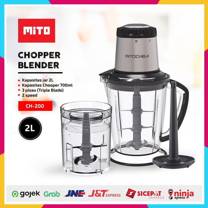 Gambar MiTO Food Chopper Blender CH-200 Mitochiba CH 200 Bumbu dan Daging - Packing Kado dari Home Electro undefined Tokopedia