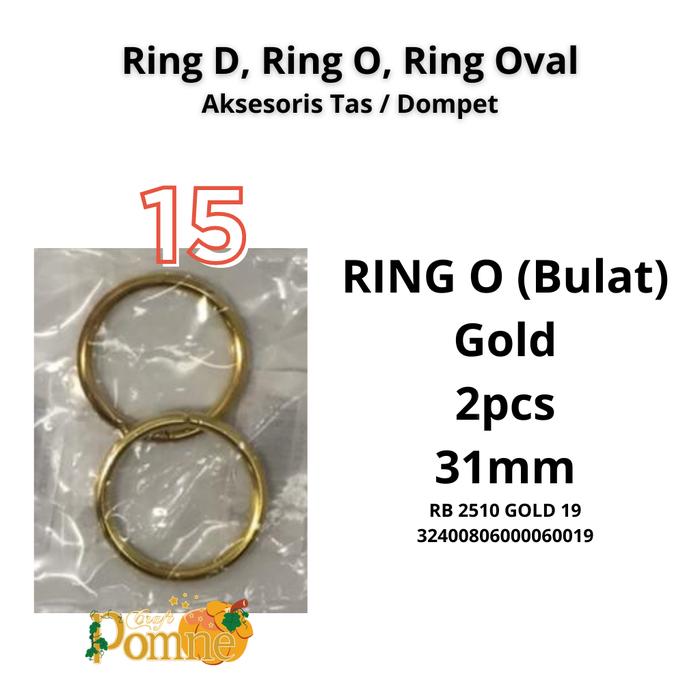 Gambar Aksesoris Tas Ring D / Ring O / Ring Oval Gold Silver Rose Gold - 15 dari POMNE CRAFT undefined Tokopedia