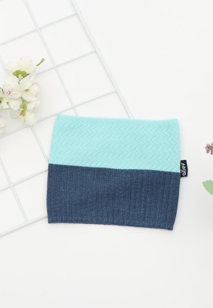 Gambar Ciput Rajut Premium Allev Double Pattern Two Tone Annysa - Denim-SoftTosca dari Allev.Store undefined Tokopedia