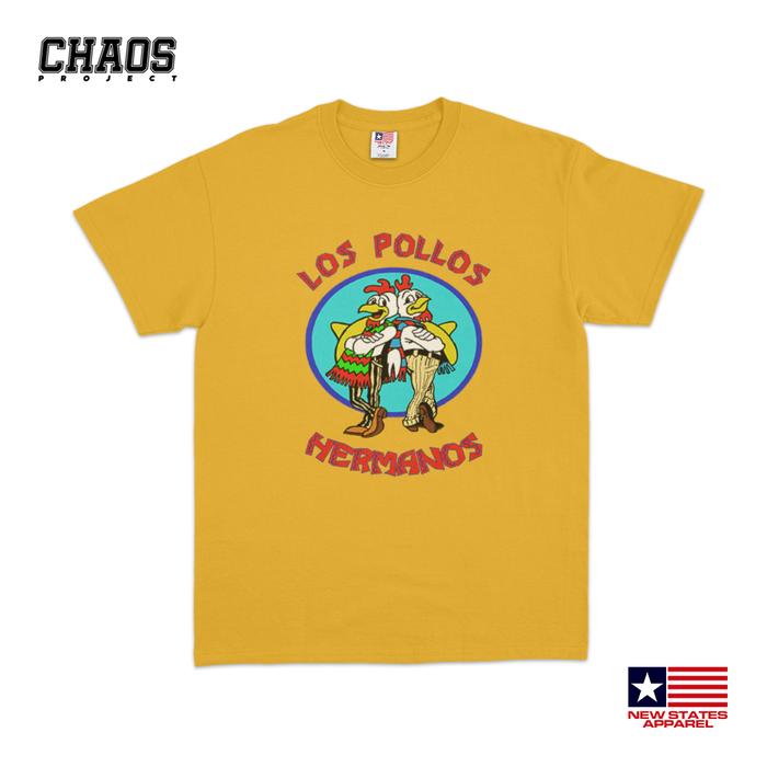 Gambar BREAKING BAD - LOS POLLOS HERMANOS | MOVIE T SHIRT - Gold, XL dari Chaos Project Co undefined Tokopedia