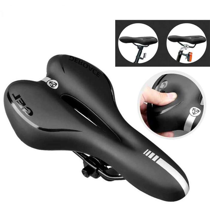 Gambar Sadel sedel sadle jok sepeda Gel Silicone Cushion empuk super nyaman Outdoor - Hitam dari Hero online Mart undefined Tokopedia