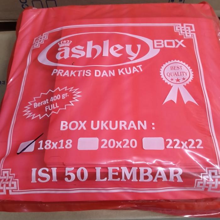 Gambar Dus nasi UK 18x18 ( 1 pack isi 50 Lembar ) full 400gr dari Graha78 undefined Tokopedia
