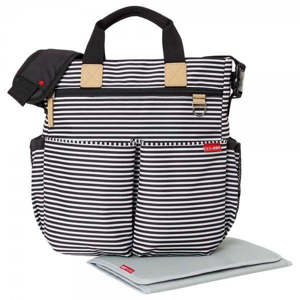 Gambar Skip Hop Duo Signature Diaper Bag - Black And White Stripe dari Papamama Babyshop undefined Tokopedia