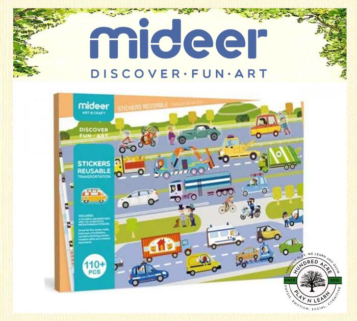 Gambar MIDEER REUSABLE STICKERS - TRANSPORTATION [Mainan Edukasi] dari Hundred Acre undefined Tokopedia
