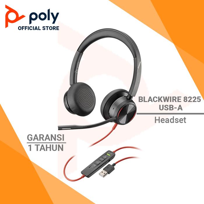 Jual Headset Poly Blackwire 8225 USB-A 