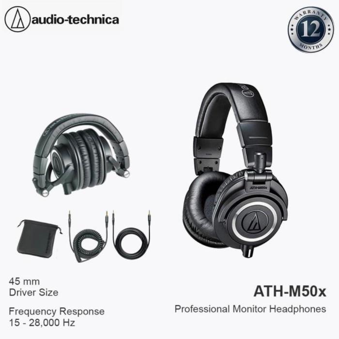 Jual Audio- Technica ATH-M50X - Kota Bandung - Sinfonia Music Shop |  Tokopedia