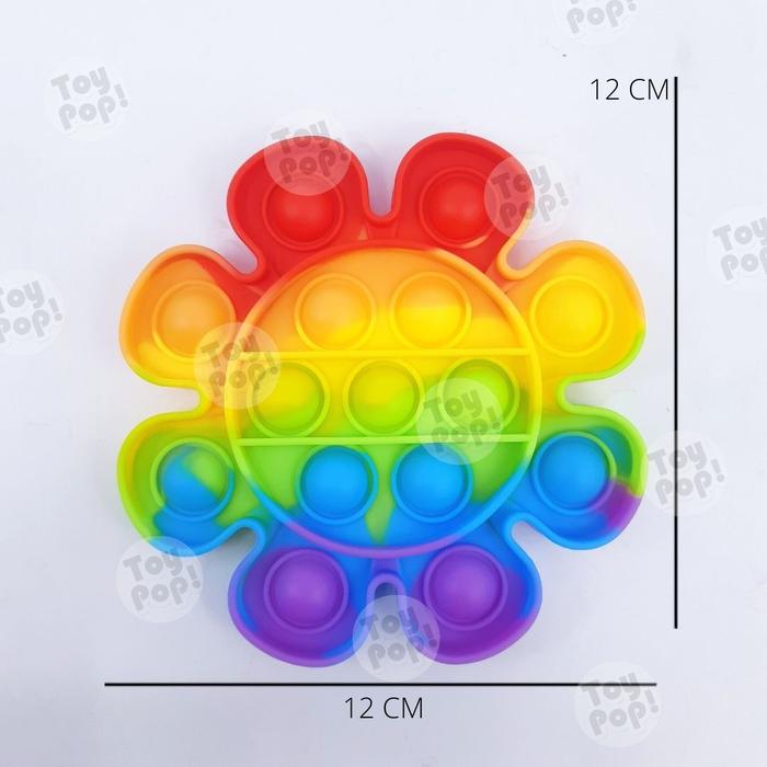 Gambar Pop It Rainbow Fidget Toy mainan penghilang stres - Bunga dari Toypop! undefined Tokopedia