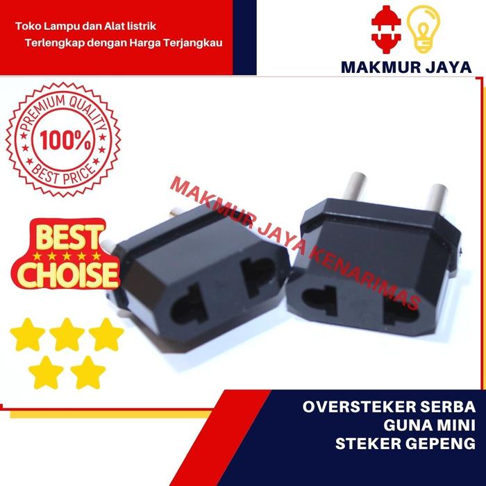 Gambar Steker gepeng / Oversteker gepeng /Oversteker charger gepeng - hitam - Hitam dari MAKMUR JAYA KENARIMAS undefined Tokopedia