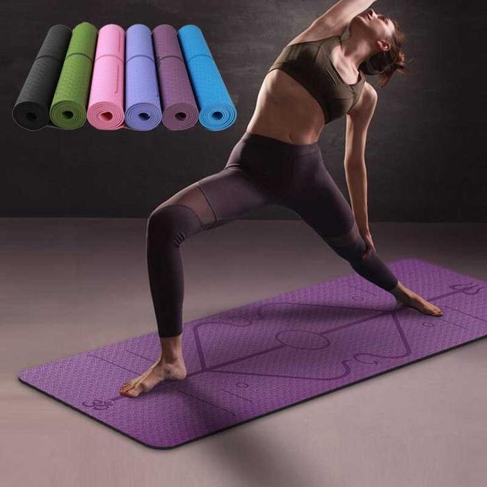 Gambar TaffSPORT Karpet Pilates Yoga Mat Anti Slip TPE 183 x 61 CM - PROlite - Hitam dari Private Elegance undefined Tokopedia