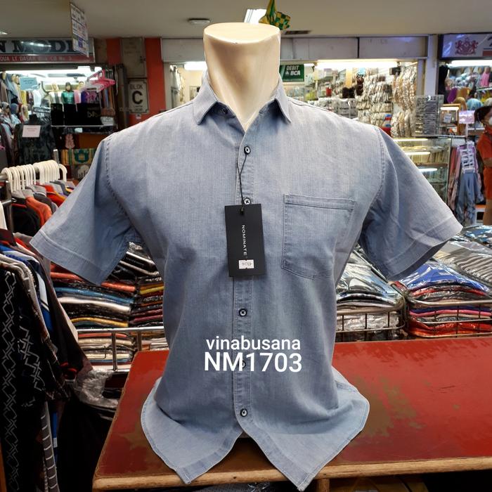 Gambar Kemeja slim fit pria lengan pendek NN562 - NM1703, M dari VINA BUSANA undefined Tokopedia