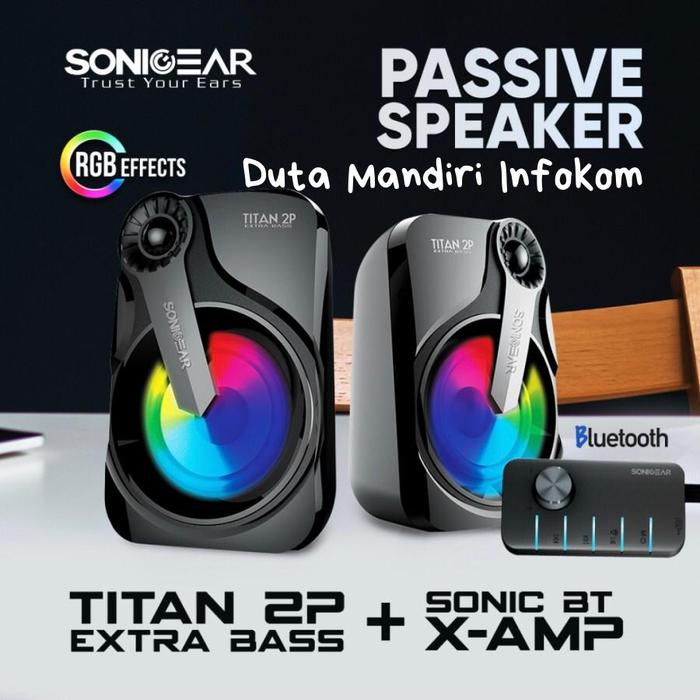 Gambar Sonicgear TITAN 2P Rainbow Light - Extra Bass With Usb Speaker - Bluetooth dari Duta Mandiri Infokom undefined Tokopedia