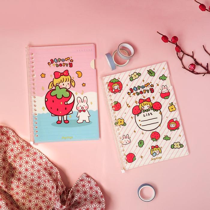 Gambar Strawberry Girl File Binder Notebook A5 - Buku Binder A5 - Binder A5 - VARIAN A dari Pinkabulous undefined Tokopedia