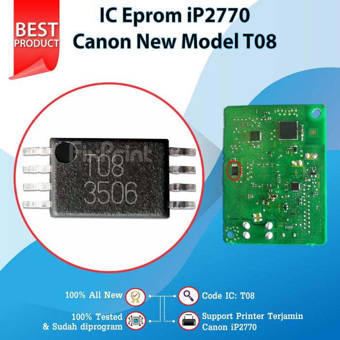 Gambar Eprom IP2770 Canon T08 New Model IC T08 (Garansi 1 bulan) Murah - T08 New Model dari FixPrint Jakarta undefined Tokopedia