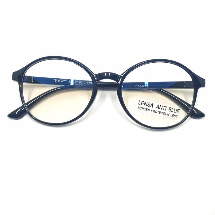 Gambar kacamata frame anti radiasi gagang lentur - Hitam dari Kacamata8 undefined Tokopedia