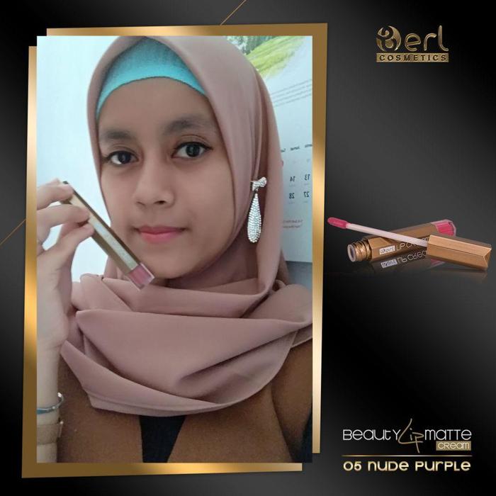 Gambar BEST SELLER Lip Matte Cream B Erl Cosmetics Longlasting, Anti Cracky - Nude Purple dari Key Kosmetik shop undefined Tokopedia