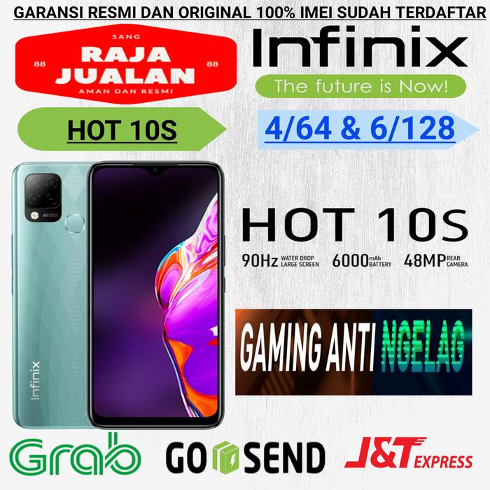 Jual INFINIX HOT 10S RAM 6GB 4GB ROM 128GB 64GB GARANSI RESMI