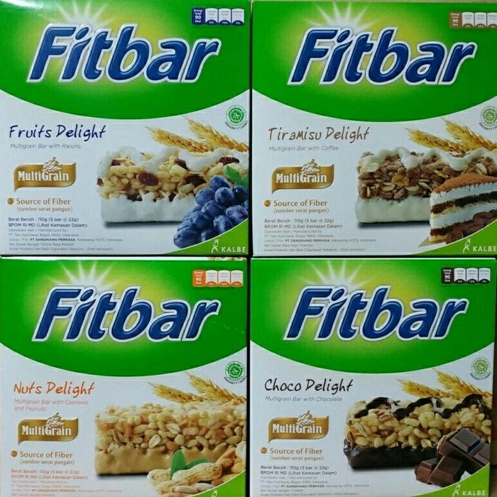 Gambar fitbar multigrain 22gr isi 12 pcs (tiramisu ,chocolate, fruits,nuts) - Fruits delight dari Gavin_mart undefined Tokopedia