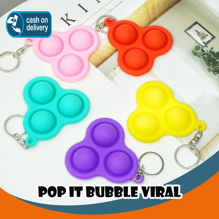 Gambar POP IT GANTUNGAN KUNCI POP BUBBLE VIRAL FIDGET SENSORY TOYS MAINAN ANA - Merah dari Minimiw olshop undefined 5 Tokopedia
