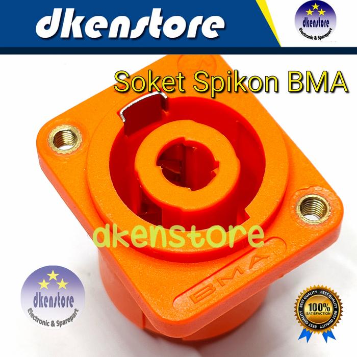 Gambar Soket Spikon/ Speak on PVC Body Biru BMA - Orange dari Dkenstore undefined Tokopedia