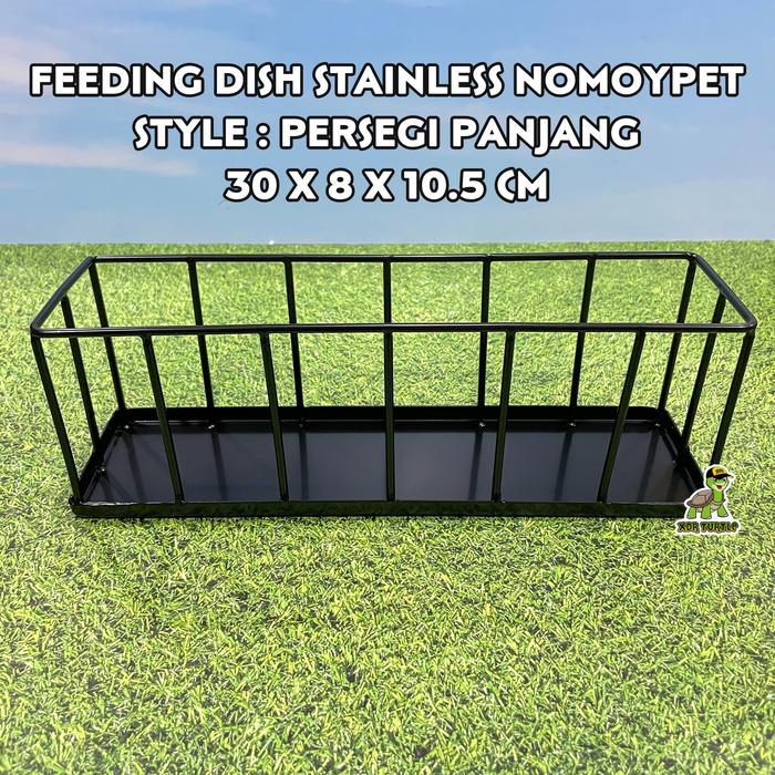 Gambar FEEDING DISH STAINLESS IMPORT PERSEGI PANJANG TEMPAT MAKAN KURA TORTO - Hitam dari XDR TURTLE undefined Tokopedia