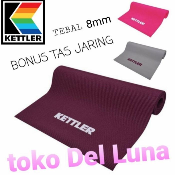 Gambar KETTLER Yoga Mat 8mm Matras Senam Yoga & Pilates - Maroon dari toko Del Luna undefined Tokopedia