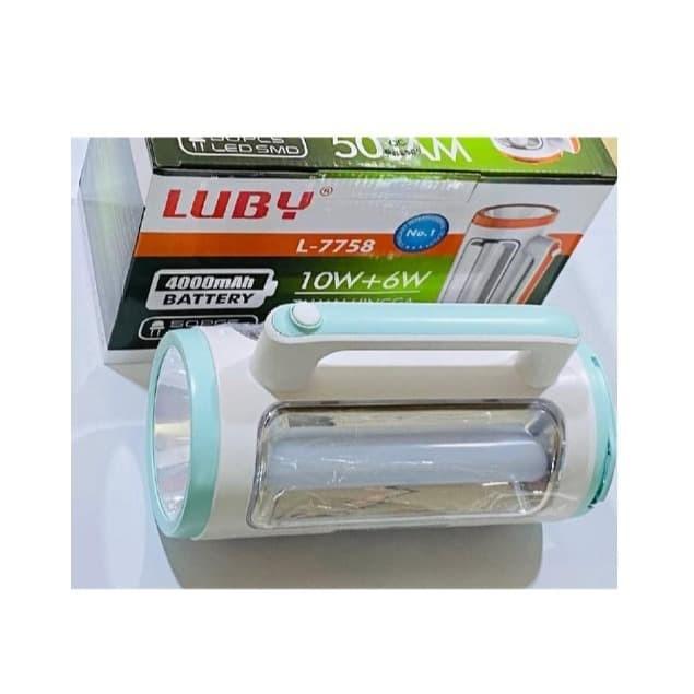 Gambar Luby L-7758 L7758 Senter Sorot LED 10W dan Lampu emergency 6w 3 sisi dari KAKILIMA SHOPING undefined Tokopedia