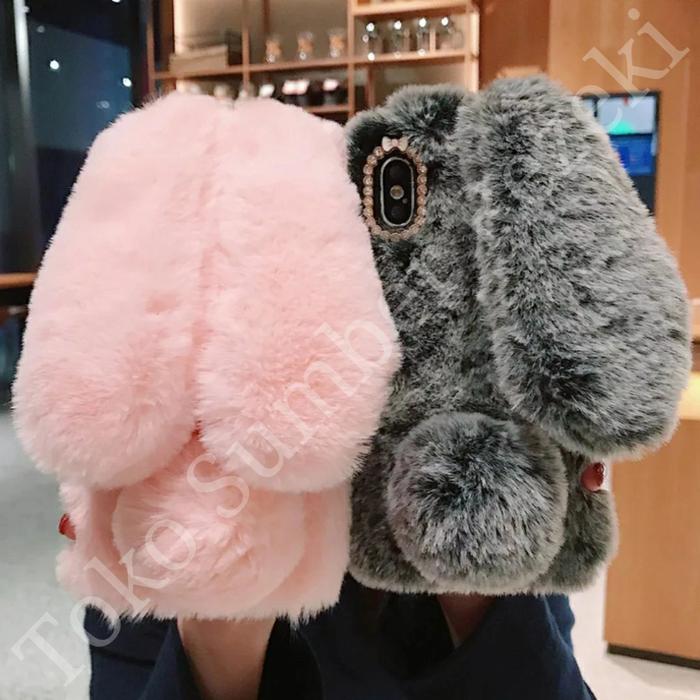 Gambar Luxury Rabbit Ear Plush Phone Kelinci Case IPhone 12 11 Pro MAX 6 dari Toko Sumber Rezeki undefined Tokopedia