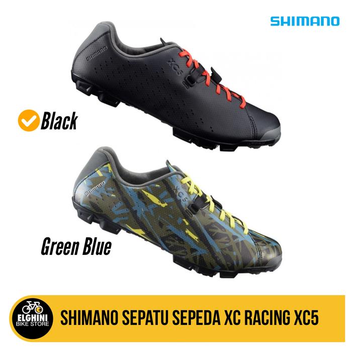 Jual Shimano Sepatu Sepeda XC Racing XC5 Green Blue, 40 Kota