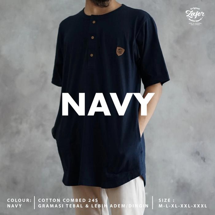 Gambar Kurta Zafer Koko Kaos Premium - Navy dari Muhajir Buku undefined Tokopedia
