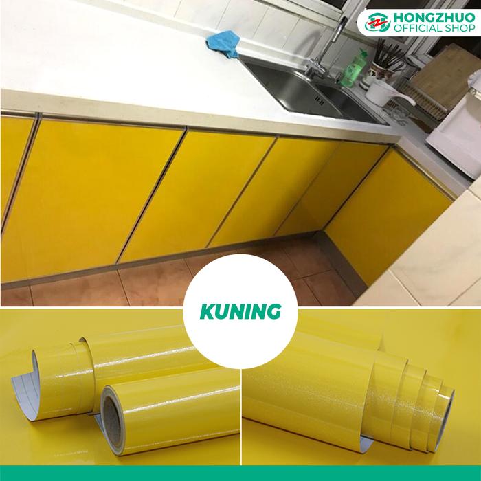 Gambar Hongzhuo Wallpaper Kabinet Glossy Stiker Lemari Furniture 60 x 500cm - Kuning, 60 x 500cm dari Hongzhuo Official Shop undefined Tokopedia