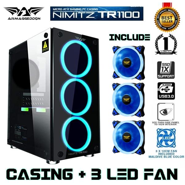 Gambar Armaggeddon Nimitz TR1100+ With 3FAN Ring + TANPA PSU - Hitam dari SuperstoreComputindo undefined Tokopedia