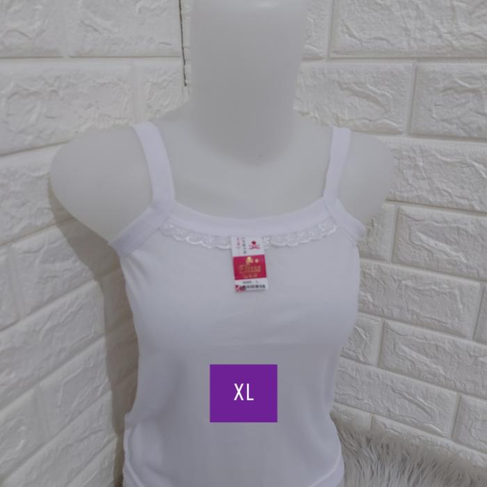 Gambar Kaos Daleman Renda Putih Dewasa - XL dari Valisha Online Shop undefined Tokopedia