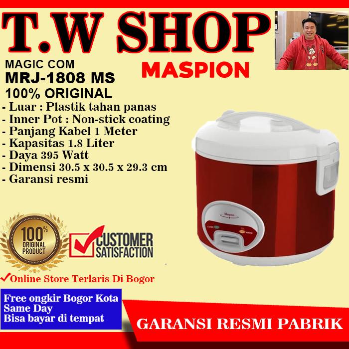 Gambar Maspion MRJ1808MS Magic Com 1.8 Liter Stainless Steel dari T.W SHOP ELEKTRONIK undefined Tokopedia