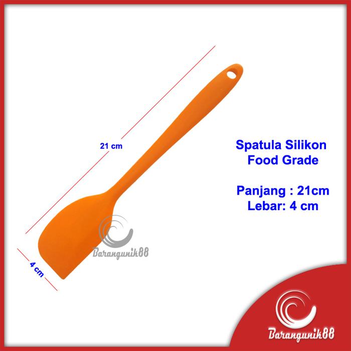 Gambar Spatula Silikon Anti Lengket Food Grade Alat Masak Tahan Panas - Orange dari BarangUnik88 undefined Tokopedia