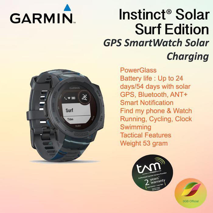 Jual Garmin Instinct Solar Surf GPS 