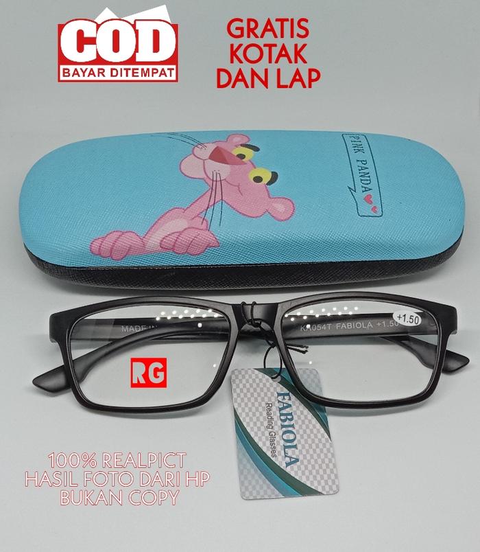 Gambar Kacamata baca plus rabun dekat +100 s/d+400 kacamata baca pria wanita - Hitam, +1.00 dari PT INDO GLASSES undefined Tokopedia
