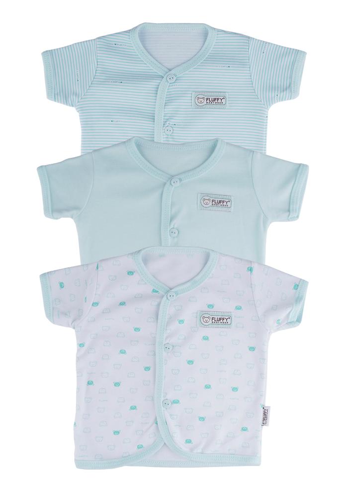 Gambar FLUFFY Baju Pendek Bayi (Isi 3Pcs) BDS MIX SERIES S/M/L - Hijau, 9-12 Bulan dari Fluffy Baby Store undefined Tokopedia