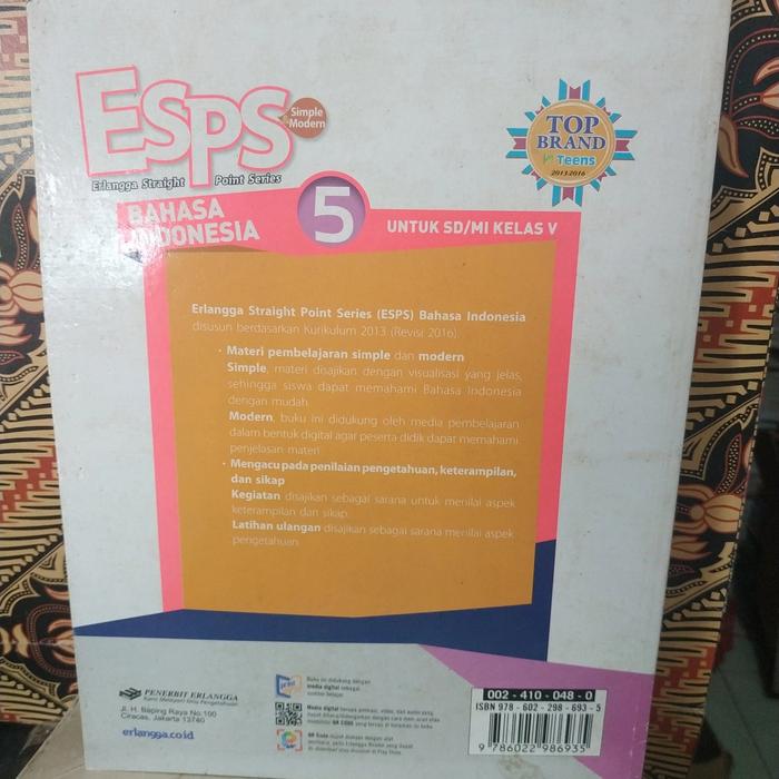 Jual Buku Esps Bahasa Indonesia Kelas 5 Sd Erlangga Di Seller Hachi ...