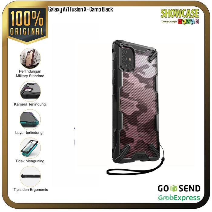 Gambar Ringke Casing Samsung Galaxy A71 Fusion X Anti Crack Anti Softcase - Camo Black dari ShowcaseFever undefined Tokopedia
