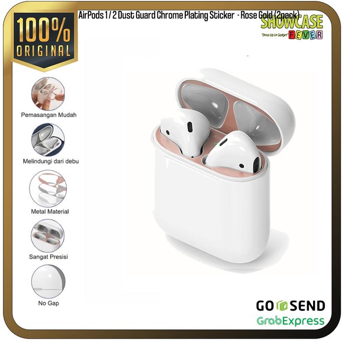 Gambar Ringke Compatible For AirPods 1 / 2 / Airpods Pro Dust Guard Chrome Plating Sticker - Pods-RoseGold dari ShowcaseFever undefined Tokopedia