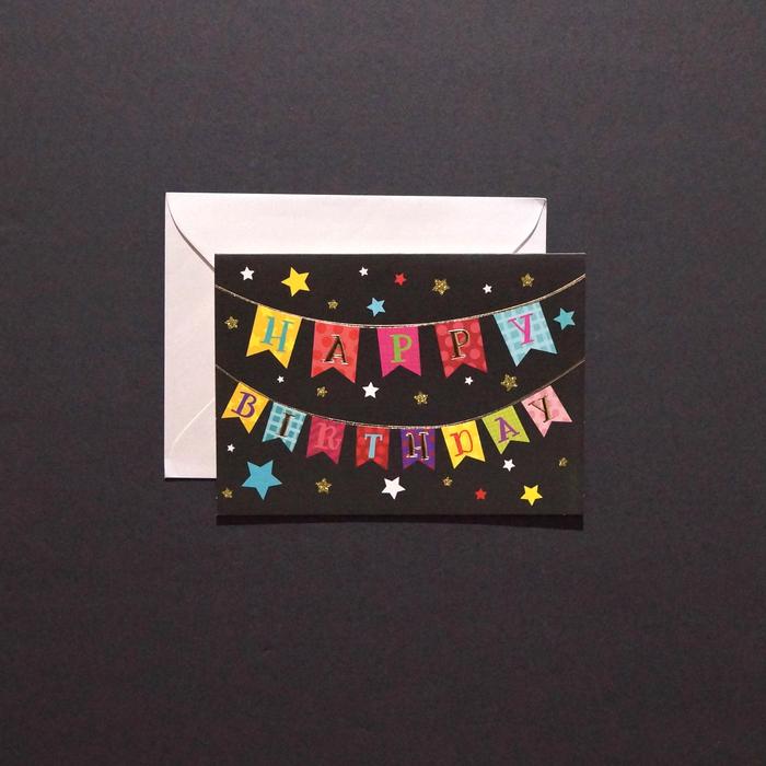 Gambar Fancy Greeting Card Happy Birthday Glitter Art Vertical (Kartu Ucapan) - 01 dari Enova Papers undefined Tokopedia