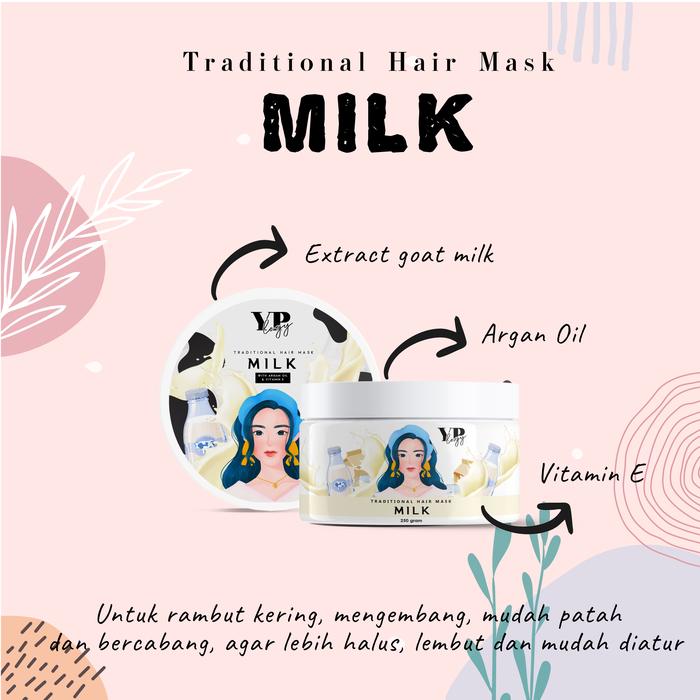 Gambar YPLOGY Traditional Hair mask Dengan Argan Oil & Vitamin E - milk dari YPLOGY Official Store undefined Tokopedia
