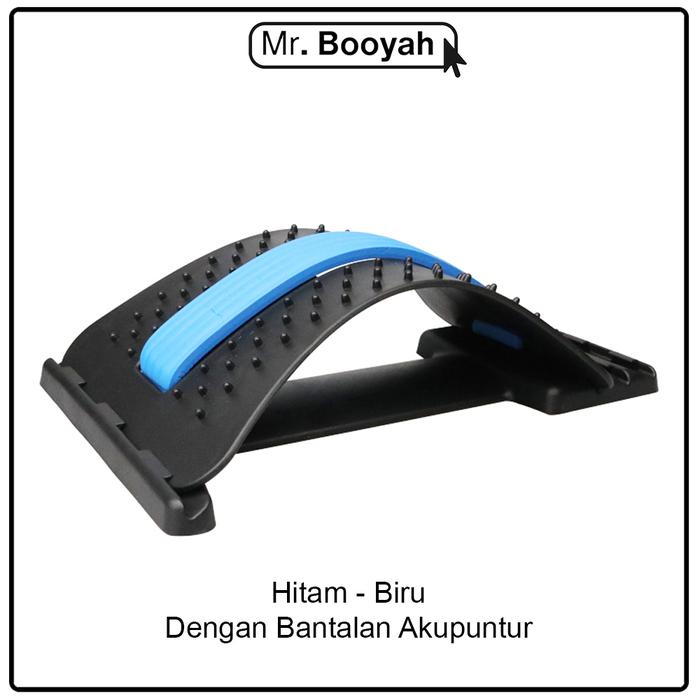 Gambar Alat Terapi Pinggang Tulang Punggung Spinal Strecher - Hitam Biru dari Mr.Booyah undefined Tokopedia