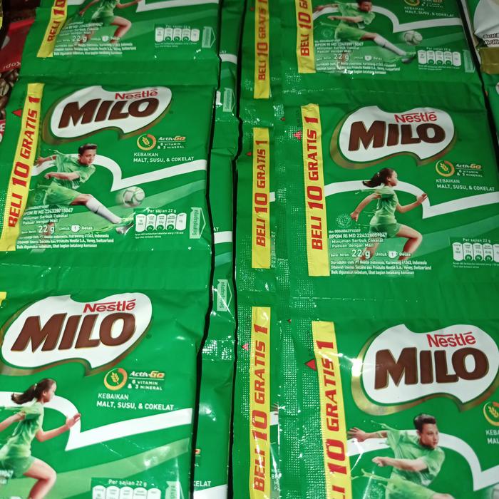 Gambar Milo Renceng 22gr 1 RENTENG ISI 11 PCS 10 + 1 Bonus total 11 SACHET dari Fawwaz Plastik Bahan Kue undefined Tokopedia