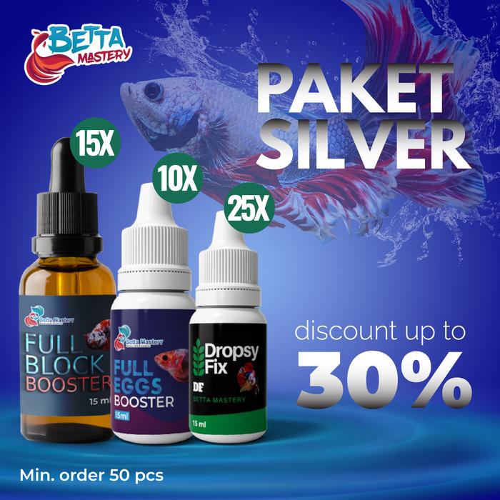 Gambar PAKET RESELLER OBAT IKAN HIAS CUPANG TERLARIS FBB FEB DROPSY IKAN HIAS - PAKET SILVER dari Ikan Cupang | BETTA MASTERY undefined 4 Tokopedia