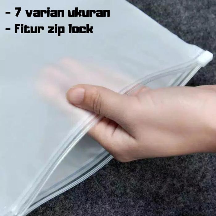 Gambar Zipper Storage Bag Plastic Polos Travel Bag Penyimpan Serbaguna - Potrait Doff, 10 x 15 dari GooCollection undefined Tokopedia